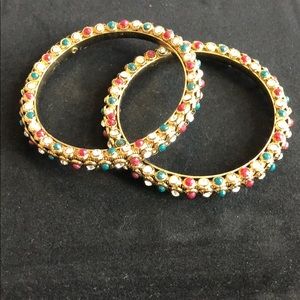 Bracelet bangle bangdi with ruby crystal stylish